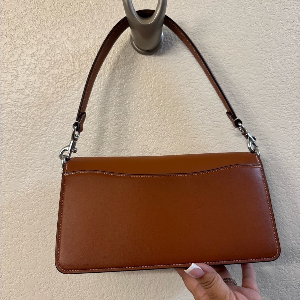 Coach Burnished Amber Brown Tabby 26 Shoulder Bag with Silver Accents - Picture 3 of 4